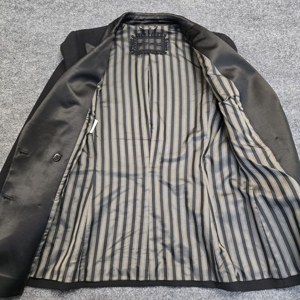 Etro Tuxedo Style Double Breasted Button Blazer Jacket Black Women's Sz EU 42 - Picture 6 of 11